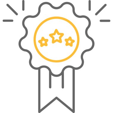 Web Kullanımı için Ödül Simgesi, Vektör İllüstrasyonu