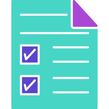 Web Kullanımı için Kontrol Listesi Simgesi, Vektör İllüstrasyonu