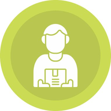Web Kullanımı için Kurye Simgesi, Vektör İllüstrasyonu