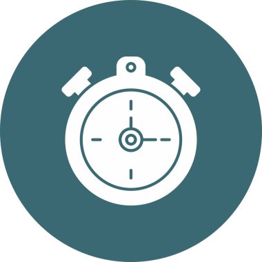 Stopwatch Simgesi, Web Kullanımı için Vektör İllüstrasyonu