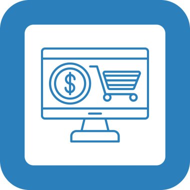 Web Kullanımı için Etrade Simgesi, Vektör İllüstrasyonu