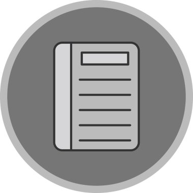 Web Kullanımı için Kitap Simgesi, Vektör İllüstrasyonu