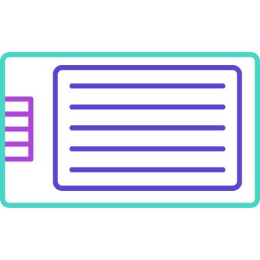 Web Kullanımı için Tablet Simgesi, Vektör İllüstrasyonu