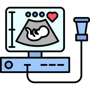 Web kullanımı için Ultrason Simgesi, Vektör İllüstrasyonu