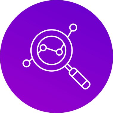 Web Kullanımı için Araştırma Simgesi, Vektör İllüstrasyonu