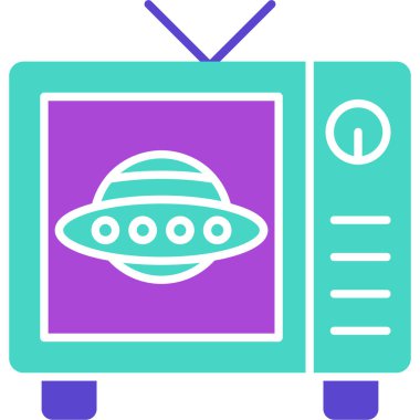 Web Kullanımı için Televizyon Simgesi, Vektör İllüstrasyonu