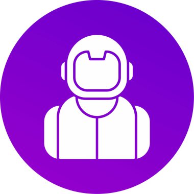 Astronot Simgesi, Web Kullanımı için Vektör İllüstrasyonu