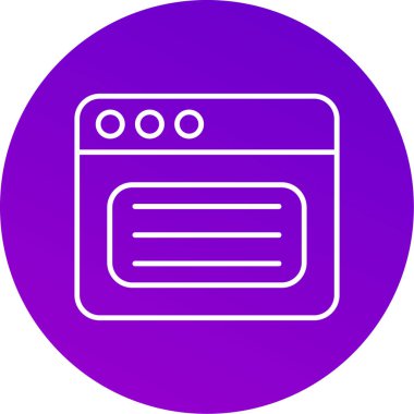 Web Tarayıcı Simgesi, Web Kullanımı için Vektör İllüstrasyonu