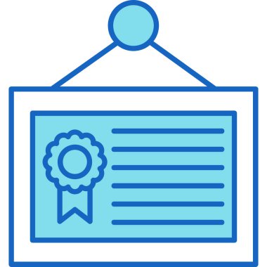 Web Kullanımı için Diploma Simgesi, Vektör İllüstrasyonu