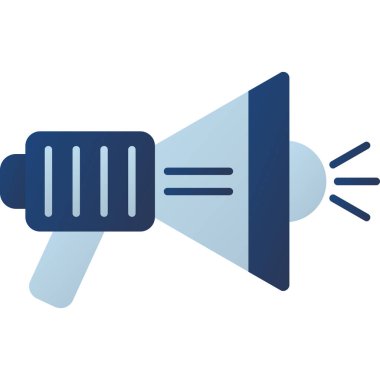 Web Kullanımı için Megafon Simgesi, Vektör İllüstrasyonu