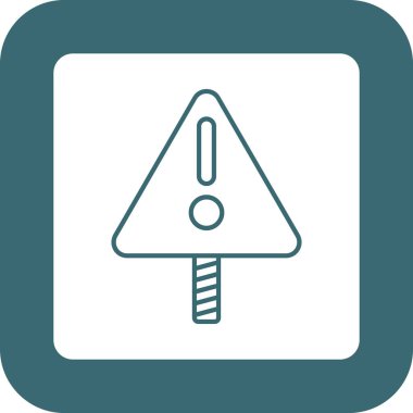 Web kullanımı için Uyarı İşareti Simgesi, Vektör İllüstrasyonu