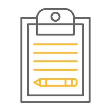 Web Kullanımı için Not Defteri Simgesi, Vektör İllüstrasyonu