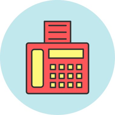 Web kullanımı için faks Simgesi, Vektör İllüstrasyonu