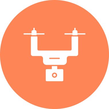 Web Kullanımı için Kamera Drone Simgesi, Vektör İllüstrasyonu