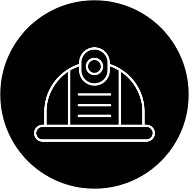 Web Kullanımı için Miğfer Simgesi, Vektör İllüstrasyonu