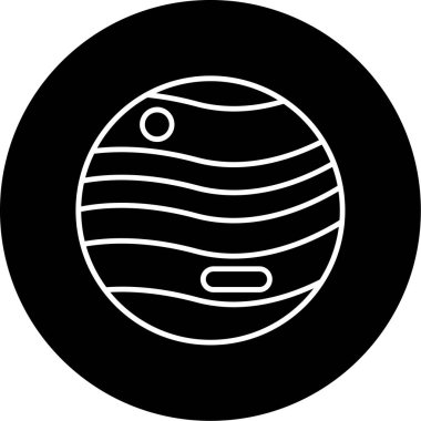 Jüpiter Simgesi, Web Kullanımı için Vektör İllüstrasyonu