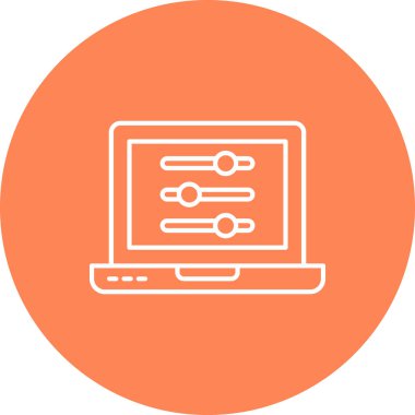 Web Kullanımı için Ayarlar Simgesi, Vektör İllüstrasyonu