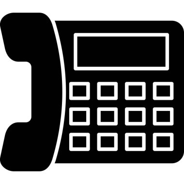 Web Kullanımı için Telefon Simgesi, Vektör İllüstrasyonu