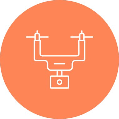 Web Kullanımı için Kamera Drone Simgesi, Vektör İllüstrasyonu