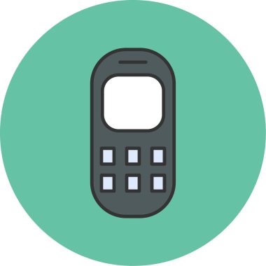 Web Kullanımı için Eski Telefon Simgesi, Vektör İllüstrasyonu