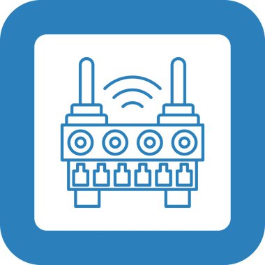 Wifi Yönlendirici Simgesi, Web Kullanımı için Vektör İllüstrasyonu