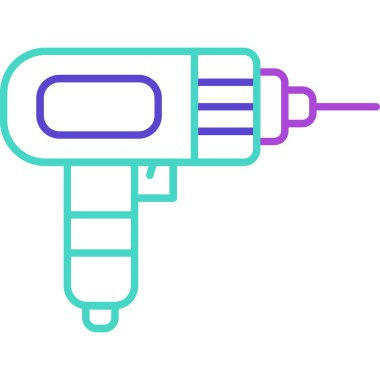 Web Kullanımı için Sondaj Makinesi Simgesi, Vektör İllüstrasyonu