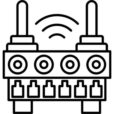 Wifi Router.svg Simgesi, Web Kullanımı için Vektör İllüstrasyonu