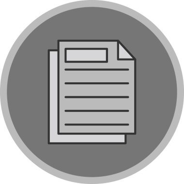 Web Kullanımı için Belge Simgesi, Vektör İllüstrasyonu