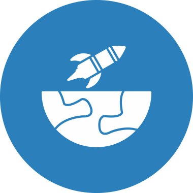Roket Simgesi, Web Kullanımı için Vektör İllüstrasyonu