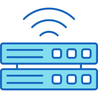 Web Kullanımı için Sunucu Simgesi, Vektör İllüstrasyonu
