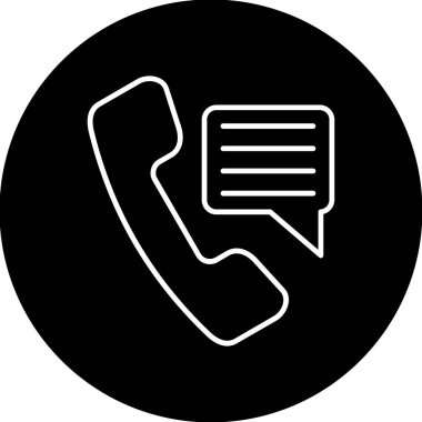 Web Kullanımı için Telefon Simgesi, Vektör İllüstrasyonu