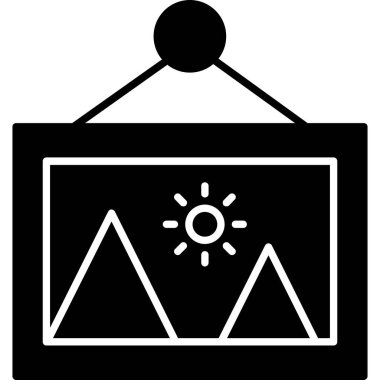 Web Kullanımı için Resim Simgesi, Vektör İllüstrasyonu