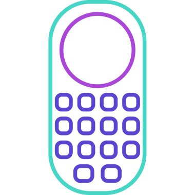 Web kullanımı için Cep Telefonu Simgesi, Vektör İllüstrasyonu