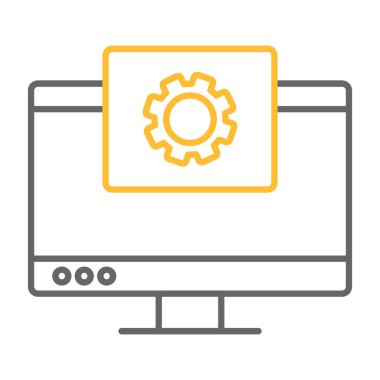 Web Geliştirme Simgesi, Web Kullanımı için Vektör İllüstrasyonu