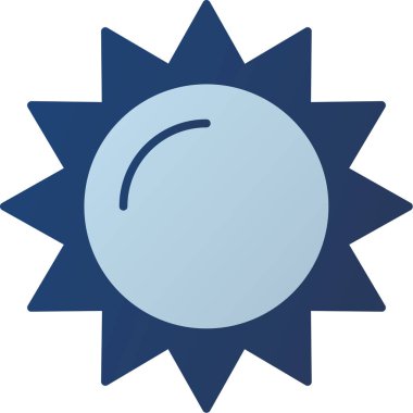 Web Kullanımı için Güneş Simgesi, Vektör İllüstrasyonu