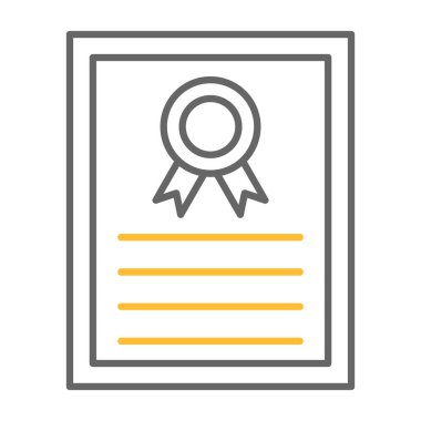 Web Kullanımı için Sertifika Simgesi, Vektör İllüstrasyonu