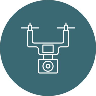 Web Kullanımı için Drone Simgesi, Vektör İllüstrasyonu