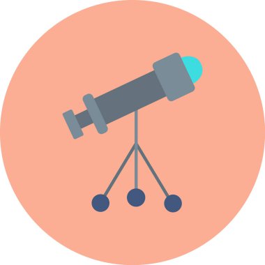 Web Kullanımı için Teleskop Simgesi, Vektör İllüstrasyonu