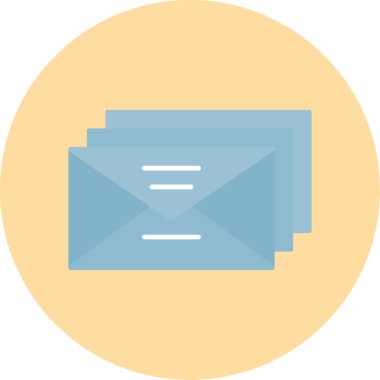 Web Kullanımı için E- posta Simgesi, Vektör İllüstrasyonu