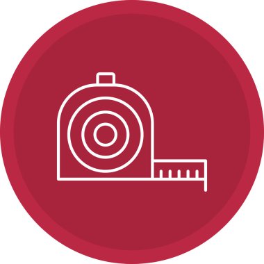 Web Kullanımı için Teyp Simgesi Ölçümü, Vektör İllüstrasyonu