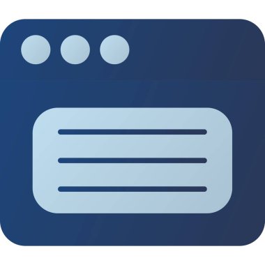 Web Tarayıcı Simgesi, Web Kullanımı için Vektör İllüstrasyonu