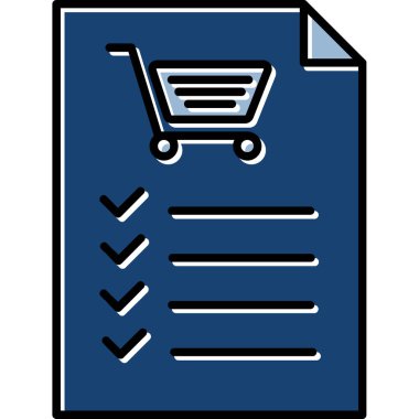 Web Kullanımı için İstek Listesi Simgesi, Vektör İllüstrasyonu