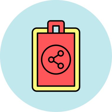 Web Kullanımı için Simge Paylaş, Vektör İllüstrasyonu