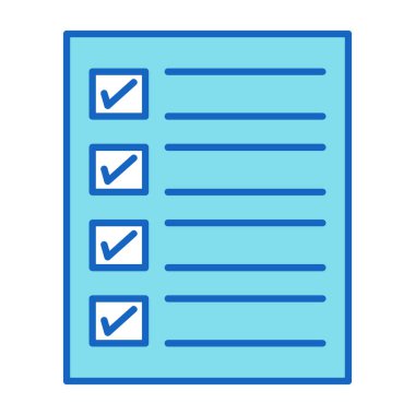 Web Kullanımı için Kontrol Listesi Simgesi, Vektör İllüstrasyonu