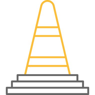 Web Kullanımı için Trafik Konisi Simgesi, Vektör İllüstrasyonu