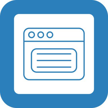 Web Tarayıcı Simgesi, Web Kullanımı için Vektör İllüstrasyonu