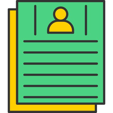 Web Kullanımı için CV Simgesi, Vektör İllüstrasyonu