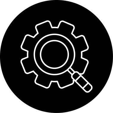 Web Kullanımı için Ayarlar Simgesi, Vektör İllüstrasyonu