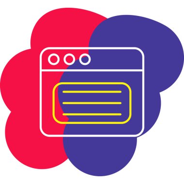 Web Tarayıcı Simgesi, Web Kullanımı için Vektör İllüstrasyonu