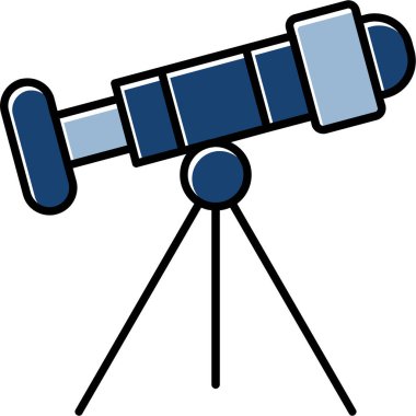 Web Kullanımı için Teleskop Simgesi, Vektör İllüstrasyonu